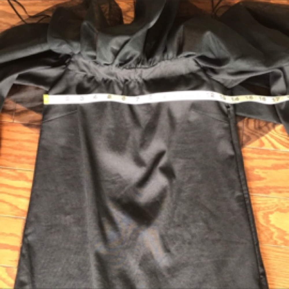 Zara Black Off Shoulder Mini Dress Sz s - Picture 5 of 7